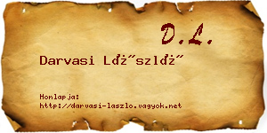 Darvasi László névjegykártya