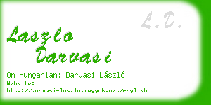 laszlo darvasi business card