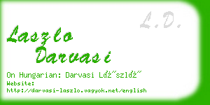 laszlo darvasi business card